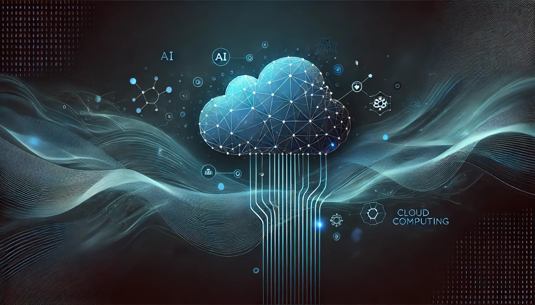 Cloud and AI technology background